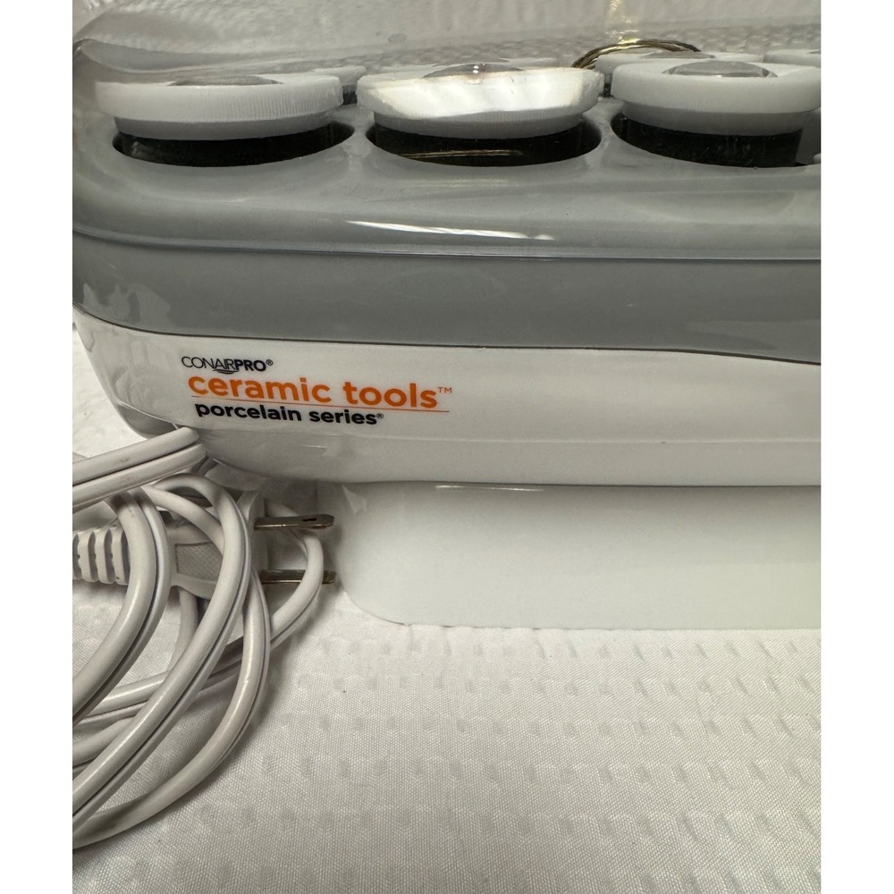 12 Piece Conair Pro Ceramic Tools Porcelain Series Hair Hot Rollers Smooth Style - Picture 2 of 15